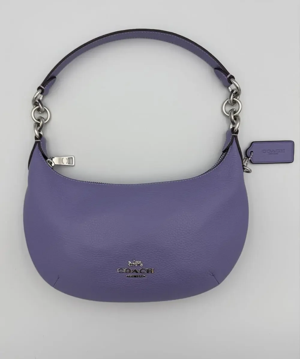 Coach Payton Hobo “Light Violet/Ice Purple” (2022) Pebbled Leather Shoulder Bag